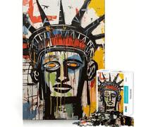Puzzle da 1000 pezzi con Statua della Libertà in stile Basquiat astratto ideale per adolescenti Gioco di logica e divertimento con taglio di precisione Articolo perfetto per i desideri di Babbo Natale