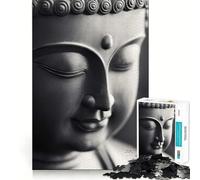 Puzzle da 1000 pezzi con statua di Buddha in primo piano - Arte murale Zen,incastro perfetto,gioco che stimola la mente,momento di relax,decorazione murale natalizia (50x75cm)