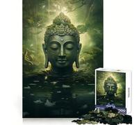 Puzzle da 1000 pezzi con statua di Buddha nella natura, ideale per adolescenti Stimola il pensiero critico e favorisce un'esperienza di gioco appagante Incastro perfetto Regalo di Natale unico 38x26cm