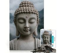Puzzle da 1000 pezzi con statua di Buddha sereno per adulti e ragazzi ideale per stimolare la memoria favorire la calma e favorire la fuga dalla realtà con taglio liscio e un regalo sincero (50x75cm)
