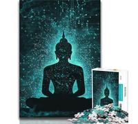 Puzzle da 1000 pezzi con statue di Buddha per adolescenti, antistress, sfida difficile, regalo per tutta la famiglia, 38x26cm