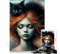 Puzzle da 1000 pezzi con strega e famiglio per adolescenti, attività rilassante e stimolante per la concentrazione, ideale per un regalo speciale (38x52cm)