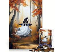 Puzzle da 1000 pezzi con strega, fantasma e altalena, ideale per ragazzi, stimolante per la mente, passatempo rilassante e sicuro, perfetto come regalo di Natale (38x52cm)