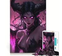 Puzzle da 1000 pezzi con succube, demonessa alata, adolescente, stimola la logica, giocattolo per tutta la famiglia, bordo premium, 50x75cm