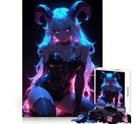 Puzzle da 1000 pezzi con succube sexy al neon per adolescenti, ideale per rievocare ricordi, migliorare la mente, rilassare e creare opere d'arte di alta qualità 50x75cm