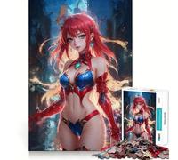 Puzzle da 1000 pezzi con supereroina sexy per adolescenti, gioco di logica e antistress, taglio preciso, regalo di Babbo Natale 50x75cm