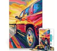 Puzzle da 1000 pezzi con SUV rosso su strada per ragazzi, ideale per migliorare la memoria, per un divertimento rilassante e per ottenere risultati precisi Regalo elegante (50x75cm)