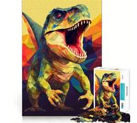 Puzzle da 1000 pezzi con T-Rex ruggente e arrabbiato,gioco creativo per lo sviluppo delle abilità,incastro perfetto,nessun pezzo si stacca,attività per rafforzare il legame con i propri cari (38x26cm)