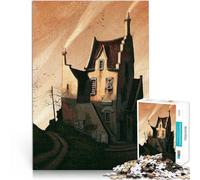 Puzzle da 1000 pezzi con taglio di precisione Tramonto strano Fatto di legno per età 14+ Giocattoli fai da te Regali unici per compleanno e Natale misurare：50x75cm
