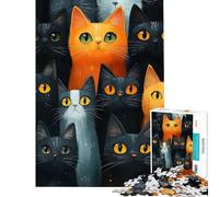 Puzzle da 1000 pezzi con tanti gatti Attività divertenti da fare in casa ma anche un gioco impossibile e divertente per ragazzi dai 14 anni in su (50x75cm)