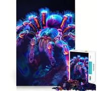 Puzzle da 1000 pezzi con tarantola al neon per adolescenti, gioco di logica, attività per la casa, bordi precisi, lista dei desideri di Babbo Natale (50x75cm)