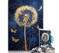 Puzzle da 1000 pezzi con tarassaco e libellule, regalo per adulti, stimolanti giochi di attività per famiglie, giocattolo fai da te per decorazioni murali per la casa, 38x26cm