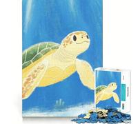 Puzzle da 1000 pezzi con tartaruga marina e pesce per ragazzi, stimola la memoria, ideale per il tempo libero a casa, per assemblare immagini e creare un'immagine, un regalo perfetto (38x26cm)