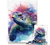 Puzzle da 1000 pezzi con tartaruga marina e tartaruga terrestre per adolescenti, migliora la memoria, rilassa la mente, ha bordi affilati ed è un regalo creativo (38x52cm)