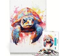 Puzzle da 1000 pezzi con tartaruga marina e tartaruga terrestre per adolescenti, migliora la memoria, rilassa la mente, ha bordi affilati ed è un regalo creativo (38x26cm)