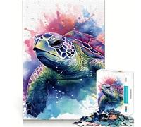 Puzzle da 1000 pezzi con tartaruga marina e tartaruga terrestre per adolescenti, migliora la memoria, rilassa la mente, ha bordi affilati ed è un regalo creativo (38x52cm)