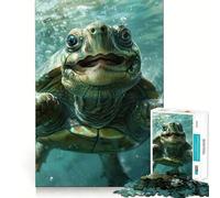 Puzzle da 1000 pezzi con tartaruga marina, taglio premium, gioco per lo sviluppo della mente, divertimento e pace, regalo di compleanno (38x26cm)