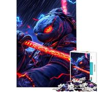 Puzzle da 1000 pezzi con tartaruga samurai guerriero e animale gioco per adulti e famiglie ideale per passare il tempo in casa compleanno e Natale (dimensioni 38x26cm)