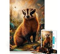 Puzzle da 1000 pezzi con tasso del miele stravagante per ragazzi,divertente da giocare,ad incastro perfetto,senza spazi vuoti,per tutta la famiglia (50x75cm)