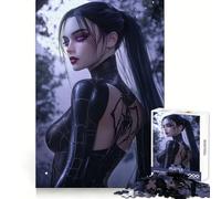 Puzzle da 1000 pezzi con tatuaggio a ragnatela raffigurante una donna, ideale per adolescenti, un gioco stimolante per la mente, un'opera d'arte dal taglio preciso 38x52cm