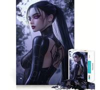 Puzzle da 1000 pezzi con tatuaggio a ragnatela raffigurante una donna, ideale per adolescenti, un gioco stimolante per la mente, un'opera d'arte dal taglio preciso 38x52cm