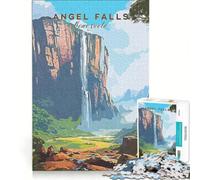 Puzzle da 1000 pezzi con tema Angel Falls, ideale per viaggi, attività pratiche e divertenti da fare in casa, perfetto come decorazione da scrivania 38x26cm