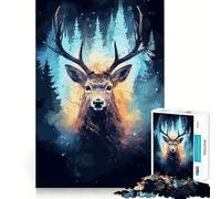 Puzzle da 1000 pezzi con tema animali,natura,cervi e cosmo,ideale per sviluppare le capacità cognitive Giocattolo con superficie liscia e priva di sbavature,perfetto per attività rilassanti