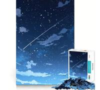 Puzzle da 1000 pezzi con tema anime,cielo blu e spazio,ideale per adulti Gioco di divertimento mentale con tecnologia di taglio laser avanzata Sfida divertente per ingannare il tempo (38x26cm)