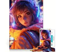 Puzzle da 1000 pezzi con tema anime fantasy e gamer per adolescenti,ideale per un divertente gioco di memoria,con incastri precisi e rilassanti,perfetto per attività di gruppo al chiuso (50x75cm)
