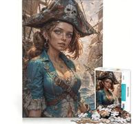 Puzzle da 1000 pezzi con tema anime, piratessa e fantasy, gioco educativo, rilassante e stimolante per la mente, ideale come decorazione da scrivania 50x75cm
