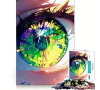 Puzzle da 1000 pezzi con tema anime "Ragazza con gli occhi" per adolescenti,gioco di memoria,incastro perfetto,nessun pezzo che si stacca,ideale da portare in viaggio,gioco per allenare,regalo