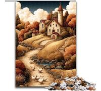 Puzzle da 1000 pezzi con tema "arte di campagna", ideali come regalo per adolescenti, giocattoli per l'intrattenimento in famiglia (26x38cm)