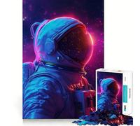 Puzzle da 1000 pezzi con tema astronauta,estetica pulita e raffinata,gioco di abilità mentale,momento di relax,decorazione natalizia da parete (50x75cm)