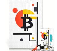Puzzle da 1000 pezzi con tema Bitcoin,criptovalute e blockchain,incastro preciso,gioco cognitivo,regalo,momento di relax e divertimento,scena natalizia (38x52cm)