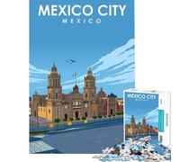 Puzzle da 1000 pezzi con tema Città del Messico viaggi arte giochi educativi stimolanti giocattoli regali per donne uomini attività per la famiglia (dimensioni 38x52cm)