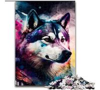 Puzzle da 1000 pezzi con tema fantasy Husky, rompicapo impegnativo per adolescenti, divertente serata di giochi in famiglia (dimensioni 38x26cm)