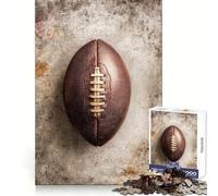 Puzzle da 1000 pezzi con tema football americano su sfondo testurizzato ideale per ragazzi per stimolare la mente per un divertimento tranquillo con bordi uniformi e perfetto per le vacanze (50x75cm)