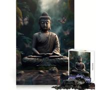 Puzzle da 1000 pezzi con tema foresta buddista e Buddha zen per ragazzi Stimola la memoria, rilassa la mente e offre un divertimento di qualità (38x26cm)