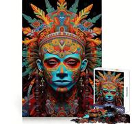 Puzzle da 1000 pezzi con tema guerriero Huichol per adolescenti, ideale per sviluppare capacità di ragionamento, alleviare lo stress e creare un'atmosfera divertente Dimensioni 38x26cm Regalo perfetto