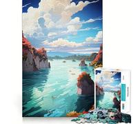 Puzzle da 1000 pezzi con tema "Isole Raja Ampat", ideale per adolescenti, stimola la memoria, crea un'atmosfera rilassante e offre un taglio di alta qualità, perfetto per il compleanno (38x26cm)