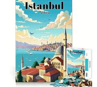 Puzzle da 1000 pezzi con tema Istanbul,Turchia,viaggio,gioco di squadra,divertente,per risolvere problemi,gioco tranquillo,regalo di Natale (50x75cm)