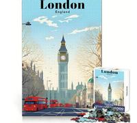 Puzzle da 1000 pezzi con tema Londra,Inghilterra,ideale per adolescenti Stimola la memoria,rilassa i momenti di relax,presenta bordi precisi ed è un'ottima idea regalo (38x26cm)