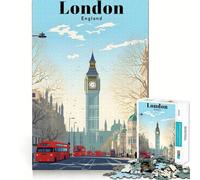 Puzzle da 1000 pezzi con tema Londra,Inghilterra,viaggi,tagli precisi,arte,sviluppo delle capacità cognitive,gioco per il tempo libero,divertimento,Natale,relax,regalo (50x75cm)