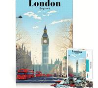 Puzzle da 1000 pezzi con tema Londra,Inghilterra,viaggi,taglio senza soluzione di continuità,gioco stimolante per la mente,attività rilassante,divertente,regalo di compleanno,hobby (38x26cm)