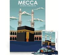 Puzzle da 1000 pezzi con tema Mecca,Arabia Saudita,ideale per adolescenti,per allenare la memoria,per un momento di svago rilassante,con taglio perfetto e un bel regalo (38x26cm)