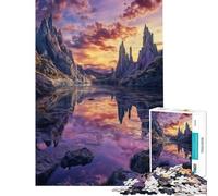 Puzzle da 1000 pezzi con tema montagna e lago fantastici ideale per attività divertenti a casa decorazioni artistiche e giocattoli per la casa adatto a partire dai 14 anni (38x26cm)