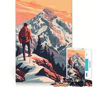 Puzzle da 1000 pezzi con tema montagna, neve ed escursionismo, ideale per adulti e ragazzi, gioco di logica, relax e tempo libero, taglio di precisione, regalo perfetto (38x26cm)