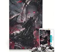 Puzzle da 1000 pezzi con tema Morte, Anime, Ragazza Gotica, Gioco Impossibile, Taglio di Precisione, con Pezzi di Forma Casuale Completamente Incastrati 38x52cm