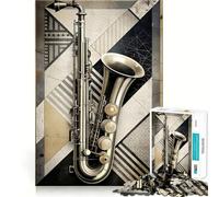 Puzzle da 1000 pezzi con tema musica retrò per adolescenti, gioco di logica e abilità, rilassante e divertente, con tagli precisi, (38x52cm)