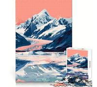Puzzle da 1000 pezzi con tema natura e ghiacciai dell'Alaska,ideale per stimolare la mente,per il tempo libero e il divertimento,con chiusura di sicurezza,perfetto come regalo di compleanno (38x26cm)